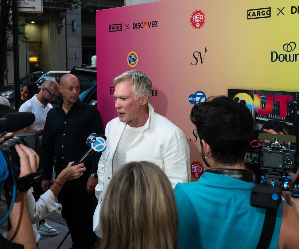 Exclusive Photo gallery OUT ADVOCATE magazines Cover stars Wayne Brady Jonathan Groff LGBTQ Pride Party June 2024