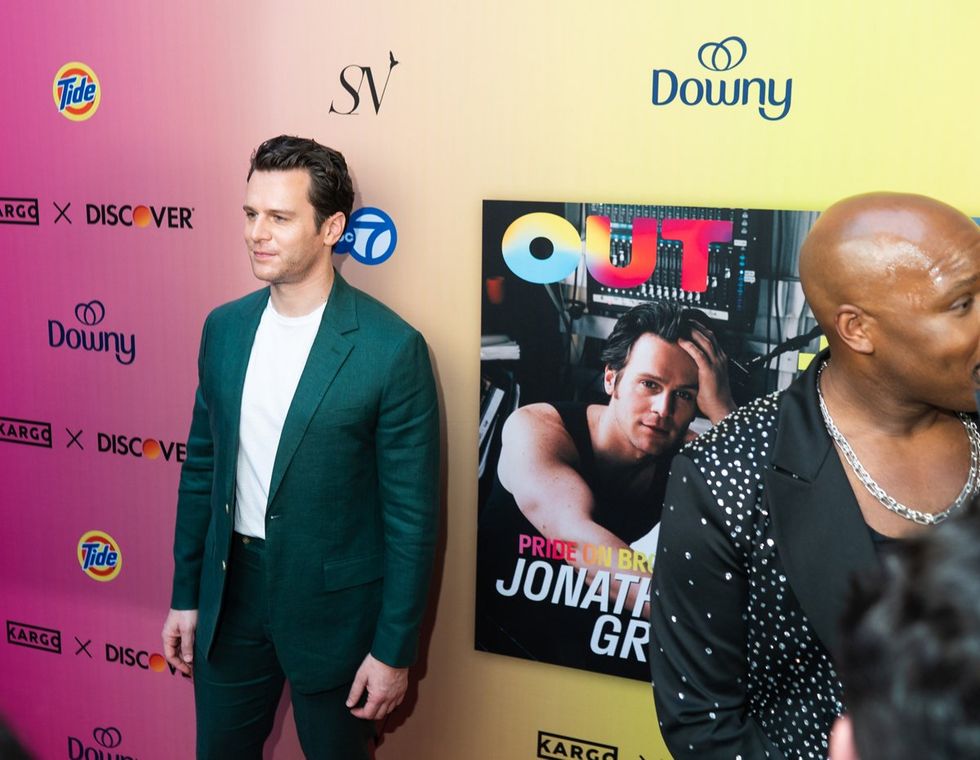 Exclusive Photo gallery OUT ADVOCATE magazines Cover stars Wayne Brady Jonathan Groff LGBTQ Pride Party June 2024