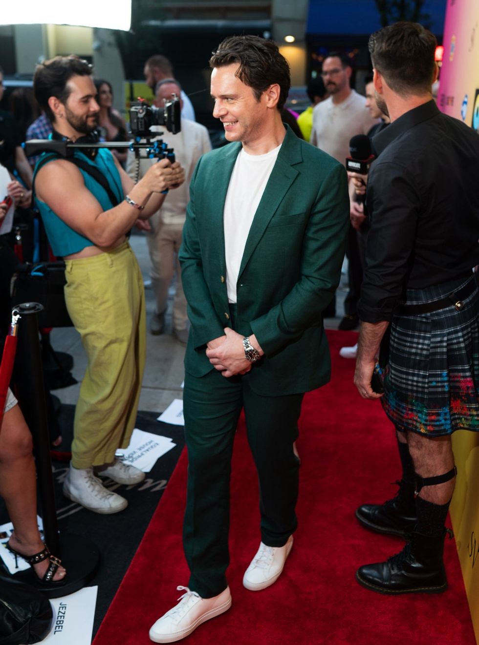 Exclusive Photo gallery OUT ADVOCATE magazines Cover stars Wayne Brady Jonathan Groff LGBTQ Pride Party June 2024