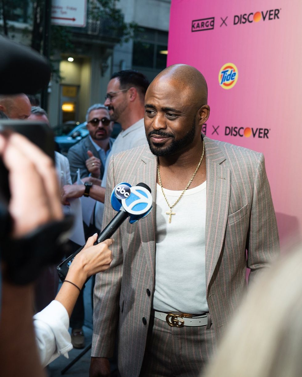 Exclusive Photo gallery OUT ADVOCATE magazines Cover stars Wayne Brady Jonathan Groff LGBTQ Pride Party June 2024