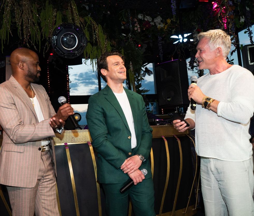 Exclusive Photo gallery OUT ADVOCATE magazines Cover stars Wayne Brady Jonathan Groff LGBTQ Pride Party June 2024