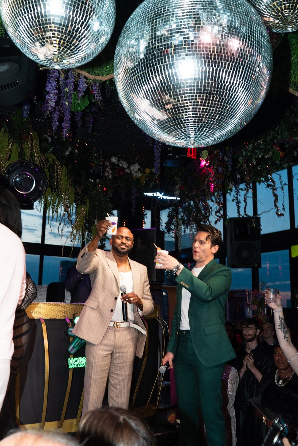 Exclusive Photo gallery OUT ADVOCATE magazines Cover stars Wayne Brady Jonathan Groff LGBTQ Pride Party June 2024