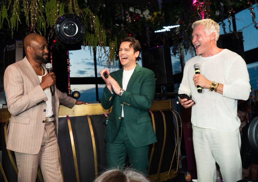 Exclusive Photo gallery OUT ADVOCATE magazines Cover stars Wayne Brady Jonathan Groff LGBTQ Pride Party June 2024