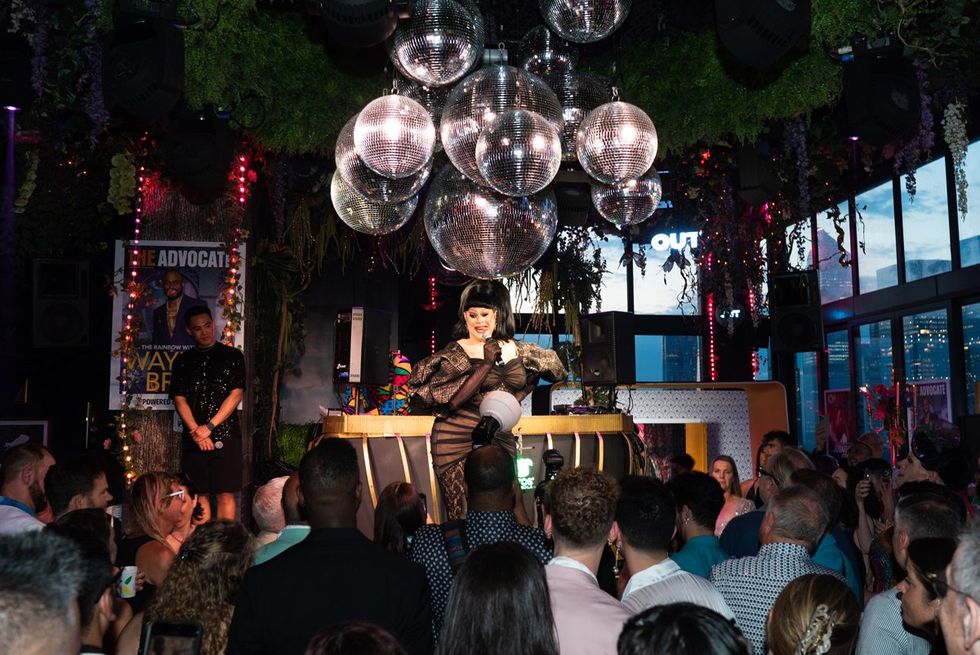 Exclusive Photo gallery OUT ADVOCATE magazines Cover stars Wayne Brady Jonathan Groff LGBTQ Pride Party June 2024