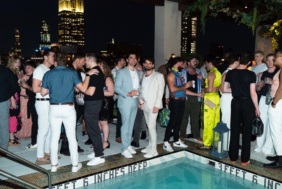 Exclusive Photo gallery OUT ADVOCATE magazines Cover stars Wayne Brady Jonathan Groff LGBTQ Pride Party June 2024