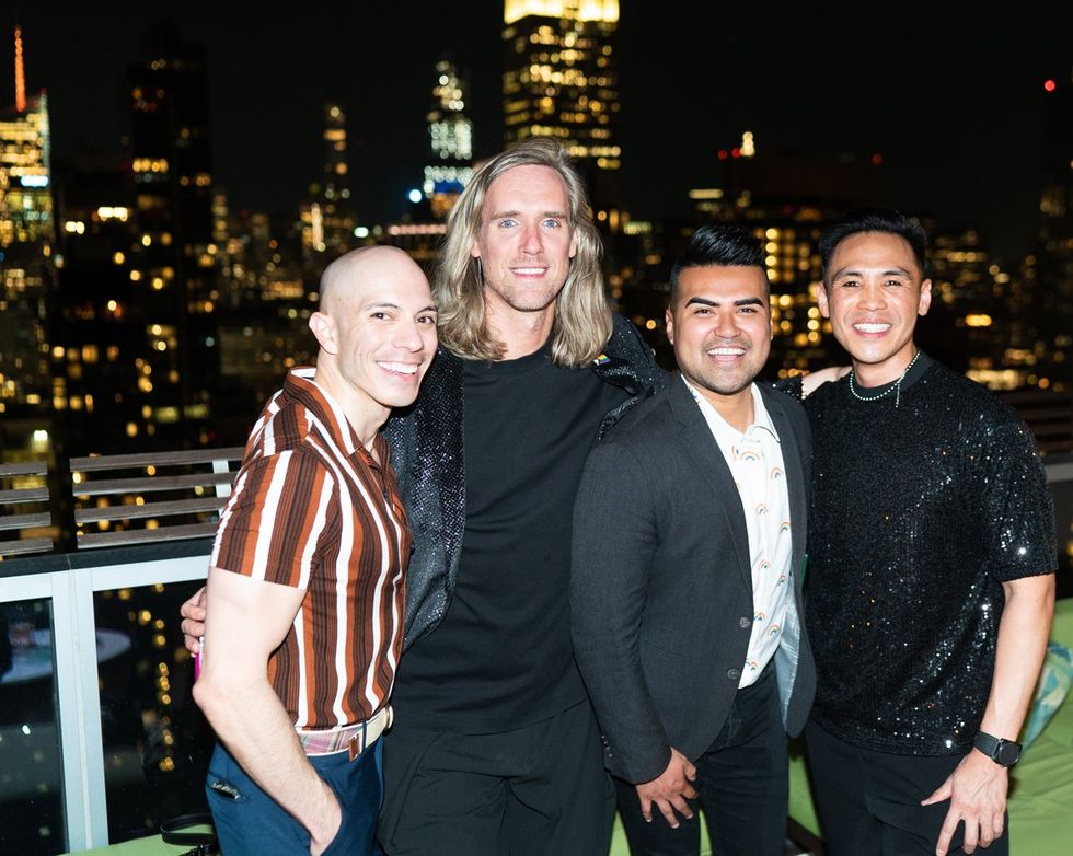 Exclusive Photo gallery OUT ADVOCATE magazines Cover stars Wayne Brady Jonathan Groff LGBTQ Pride Party June 2024