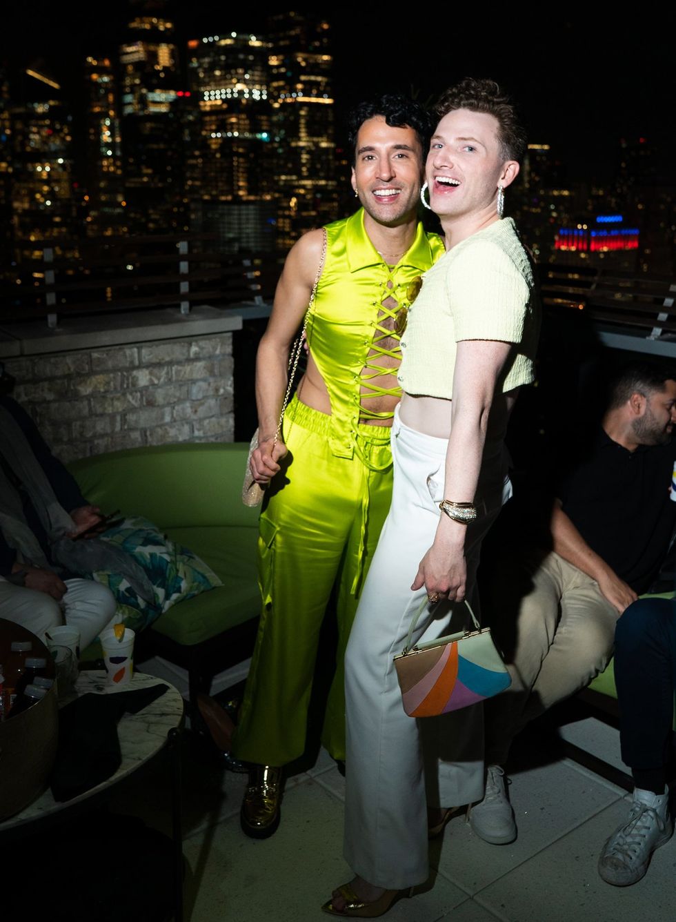 Exclusive Photo gallery OUT ADVOCATE magazines Cover stars Wayne Brady Jonathan Groff LGBTQ Pride Party June 2024