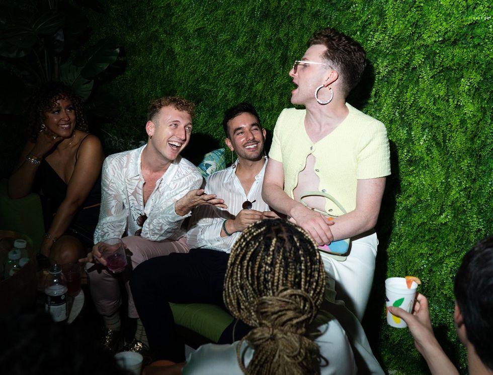 Exclusive Photo gallery OUT ADVOCATE magazines Cover stars Wayne Brady Jonathan Groff LGBTQ Pride Party June 2024