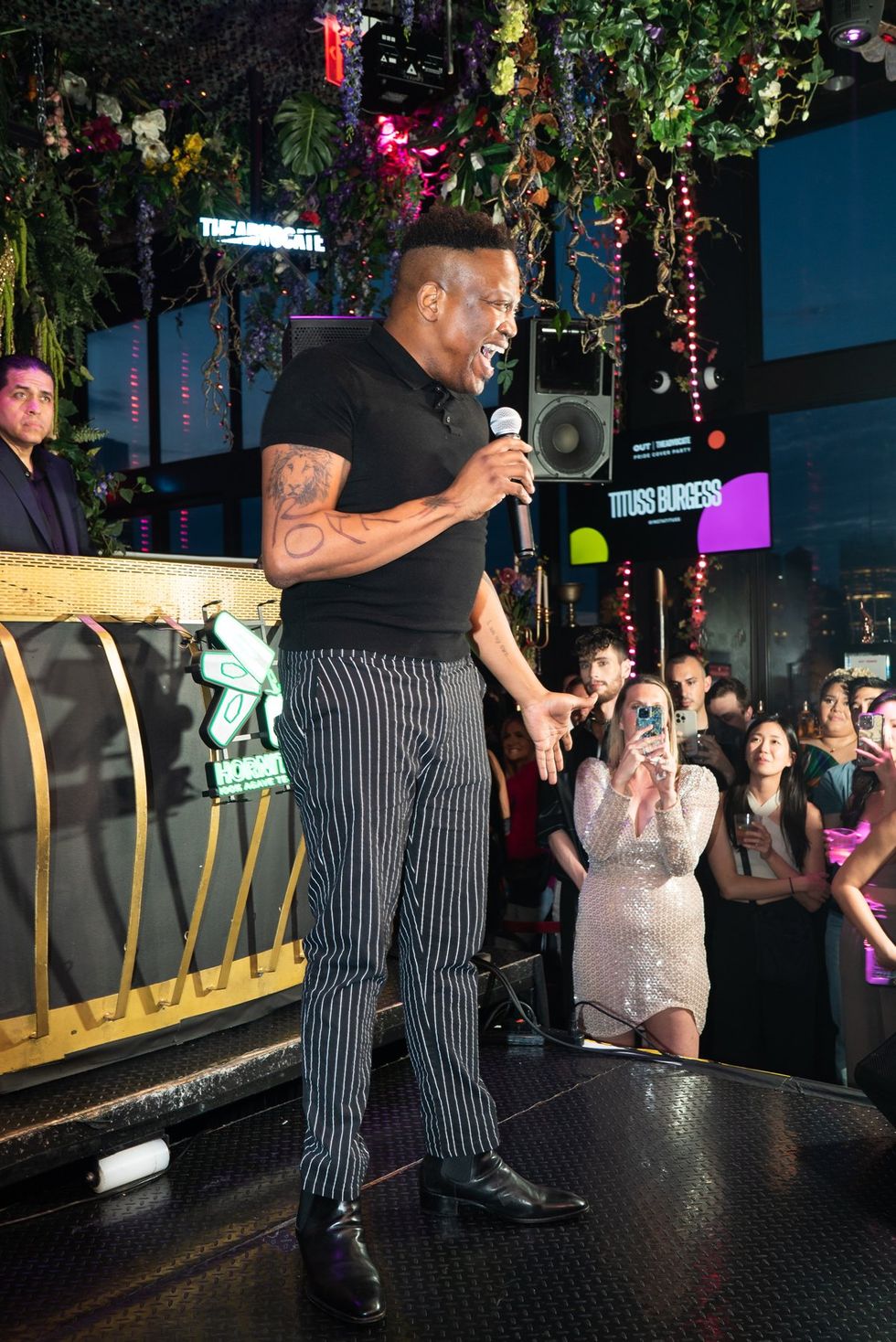 Exclusive Photo gallery OUT ADVOCATE magazines Cover stars Wayne Brady Jonathan Groff LGBTQ Pride Party June 2024