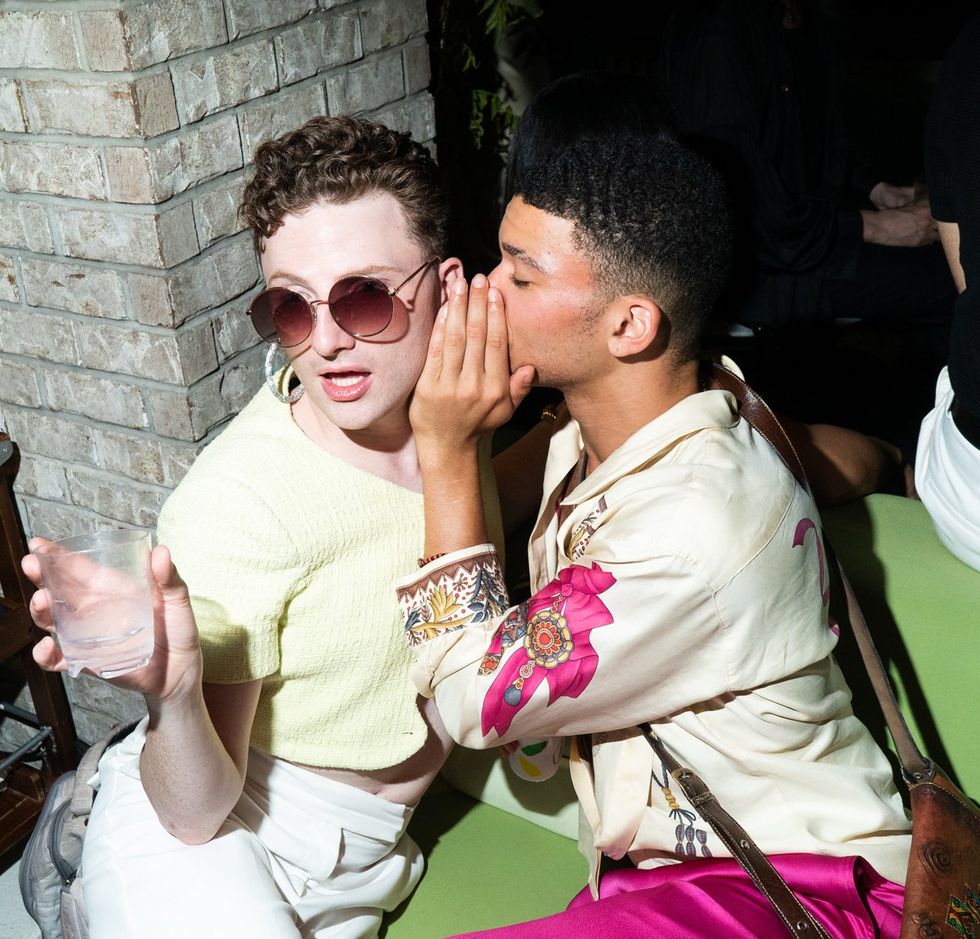 Exclusive Photo gallery OUT ADVOCATE magazines Cover stars Wayne Brady Jonathan Groff LGBTQ Pride Party June 2024