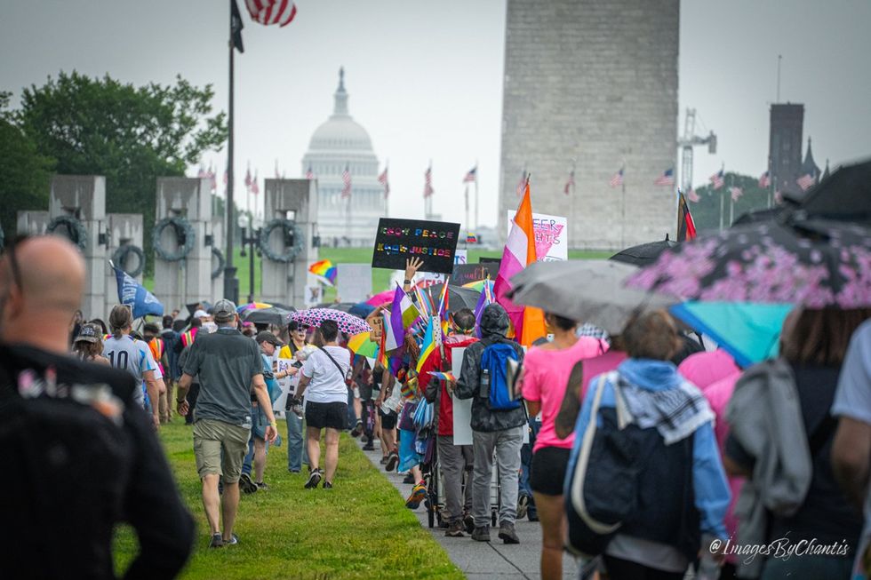 exclusive photo gallery World Pride 2025 Rally and March Washington DC Lincoln memorial to Washington monument around reflecting pool