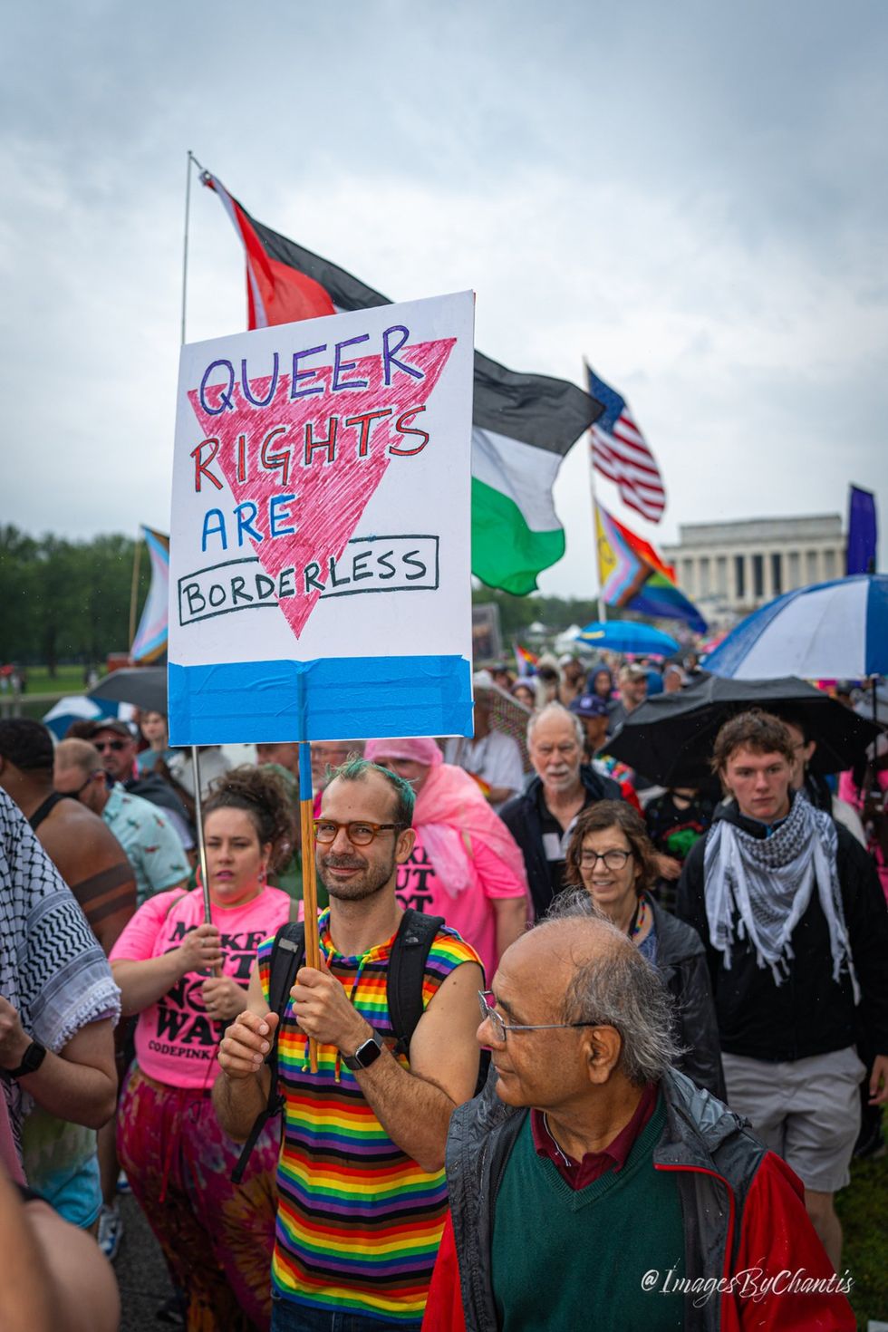 exclusive photo gallery World Pride 2025 Rally and March Washington DC Lincoln memorial to Washington monument around reflecting pool