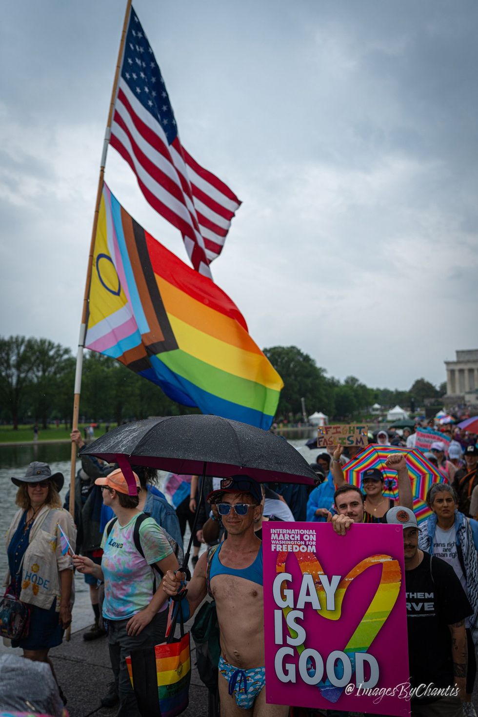exclusive photo gallery World Pride 2025 Rally and March Washington DC Lincoln memorial to Washington monument around reflecting pool