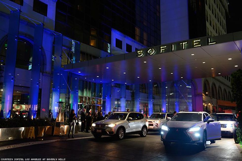 exterior of Sofitel hotel building