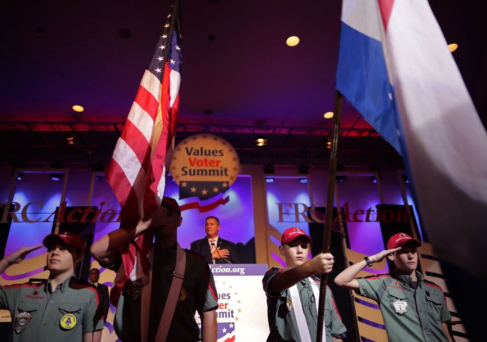 Family Research Council Value Voters Summit Uniformed members of Trail Life USA faith based nonaligned scouting organization