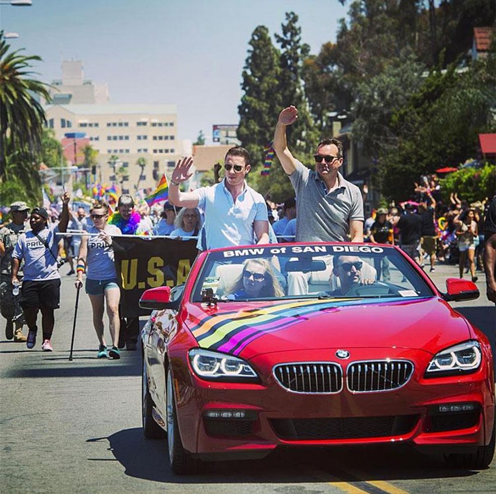 Fanning served as the honorary grand marshal of the 41st San Diego Pride Parade
