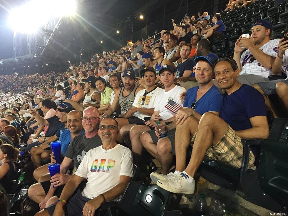 Fans showed up for the Mets, the first major league NYC sports team to sponsor the LGBT Pride Night Event event
