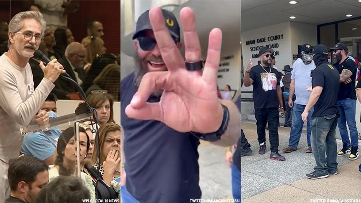 Far right extremists at Miami Dade School Board Meeting