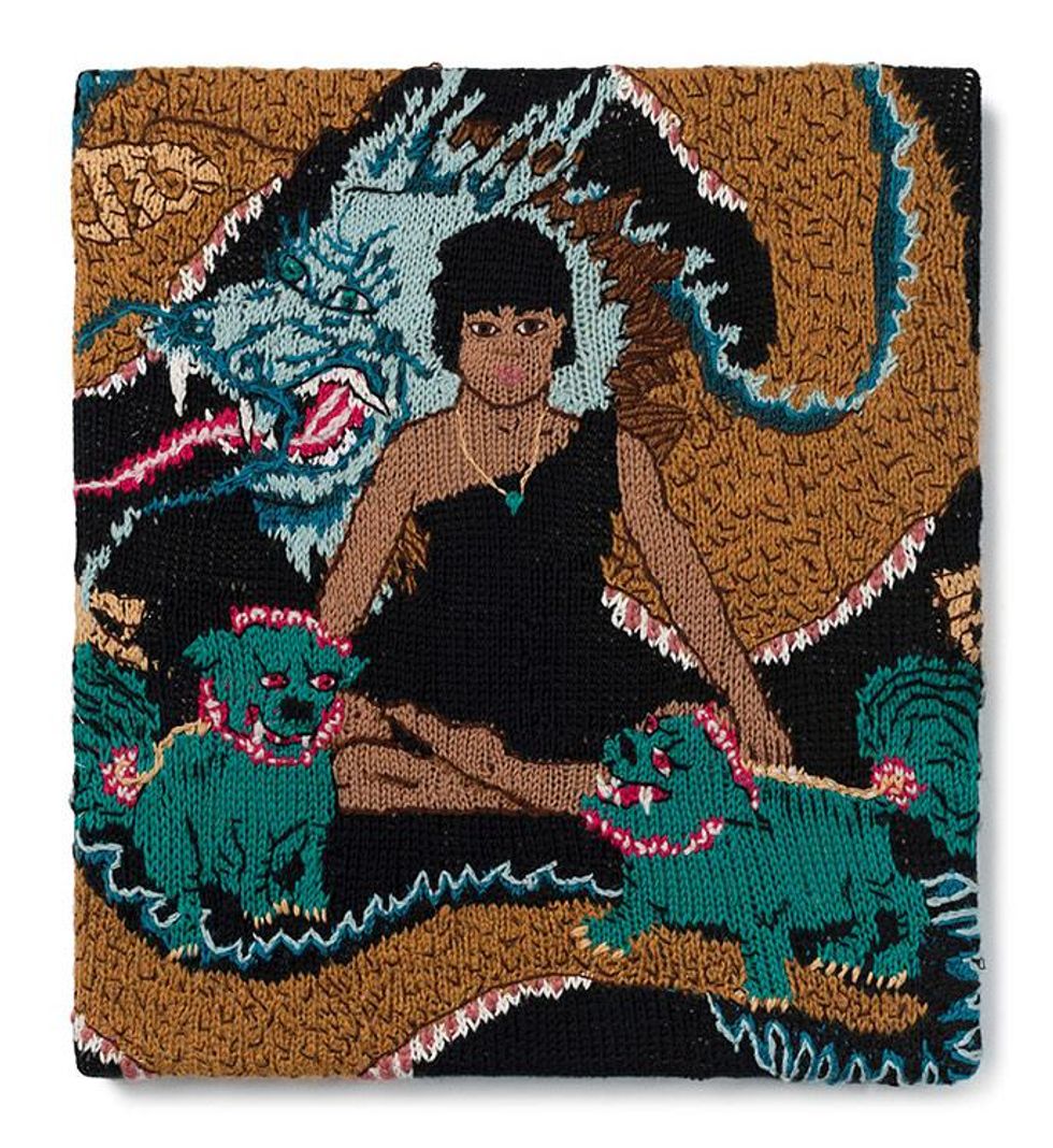 Feminist Fan #17 (Kate Beynon, Self Portrait with Guardian Spirits, 2010), 2016