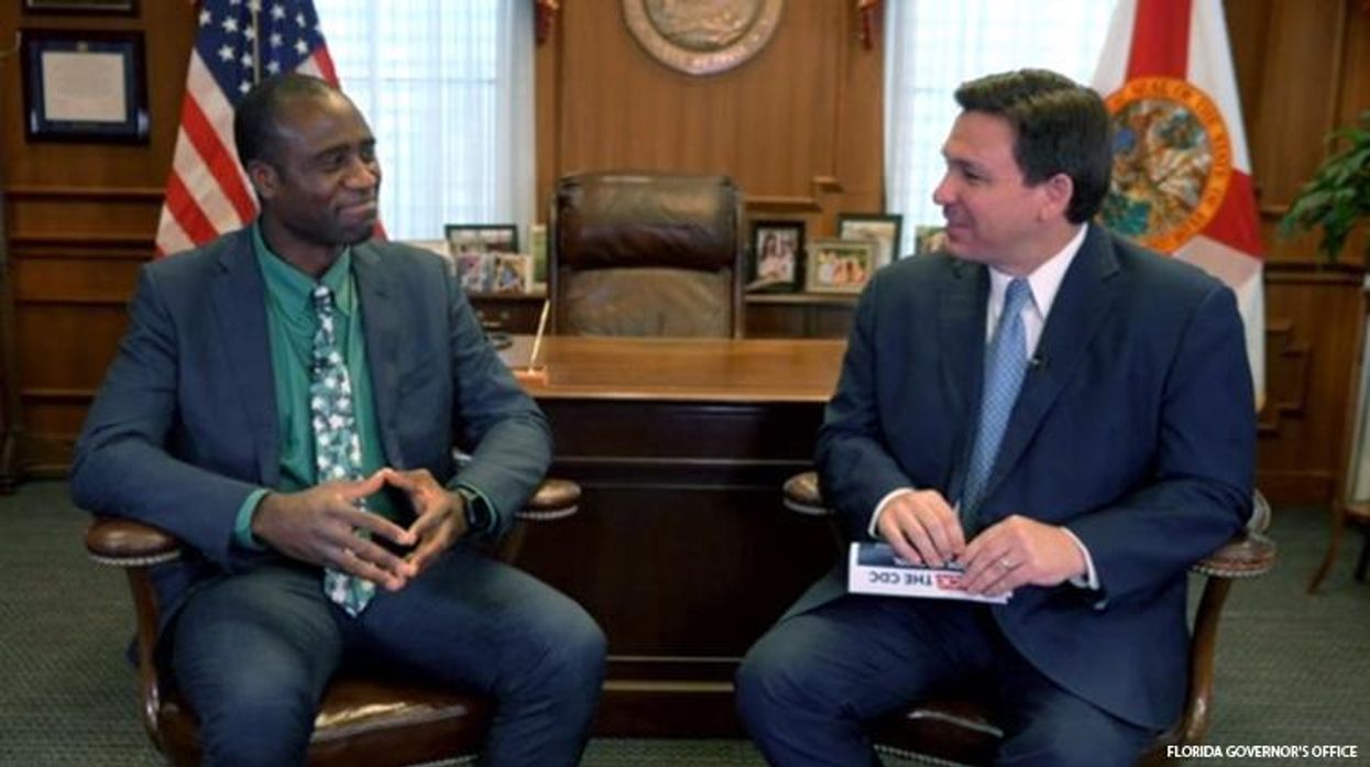 Florida Surgeon General Joseph Ladapo and Gov. Ron DeSantis