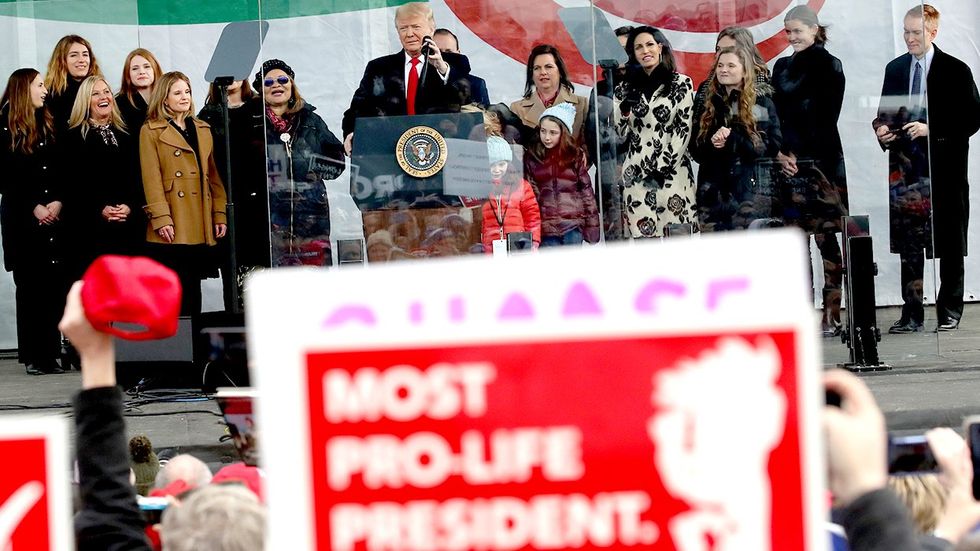former President Donald Trump speaking Right to Life Campaign March For Life rally National Mall Washington DC 2019