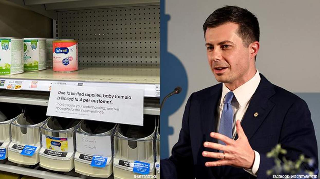 Formula shelves empty and Pete Buttigieg