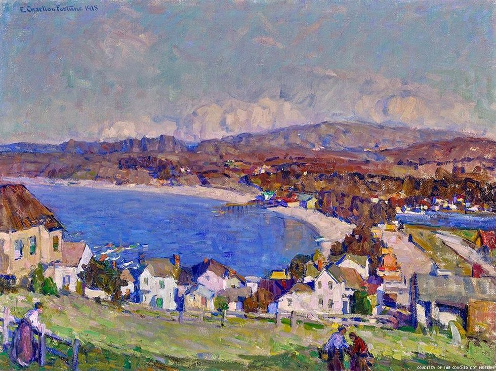 Fortune in her studio at Portsmouth Priory, Rhode Island, c. 1950. Photographer unknown. Photograph courtesy of James R. Fortune