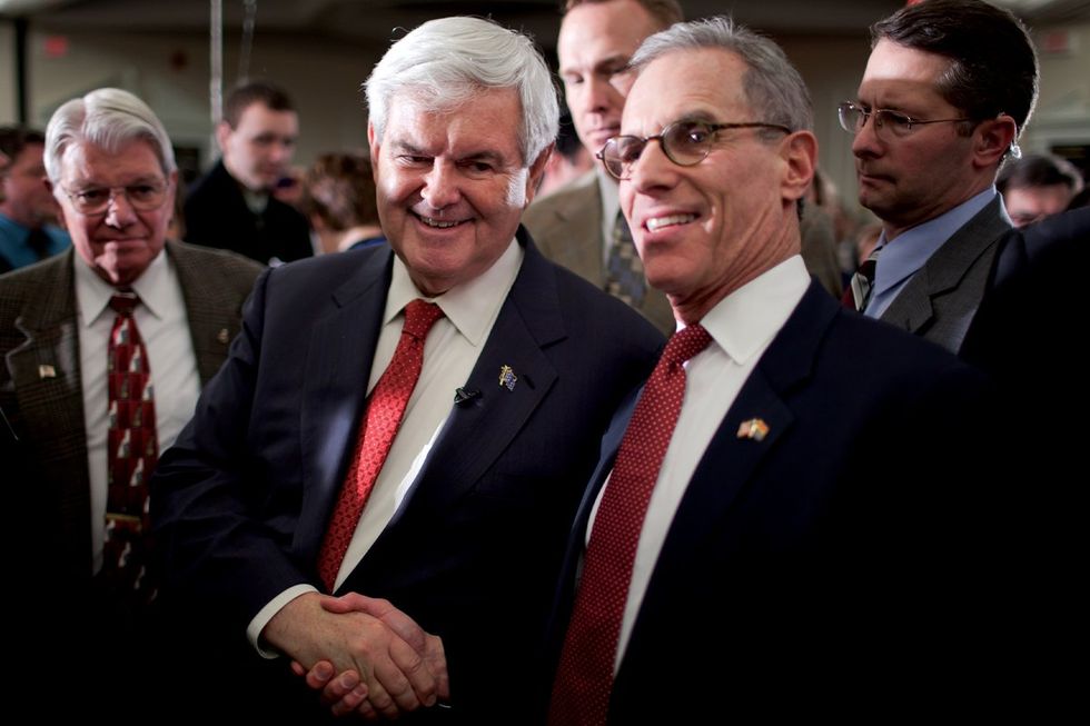 Fred Karger (right) with former House Speaker Newt Gingrich