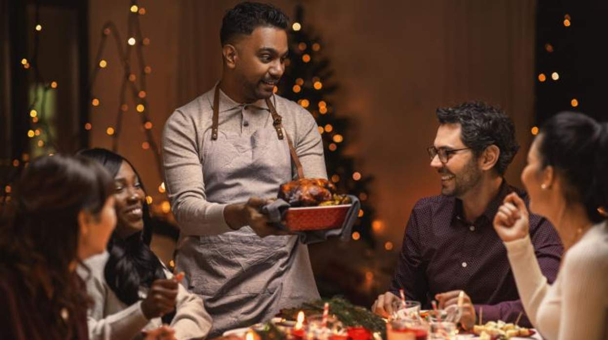 Friends at a holiday dinner