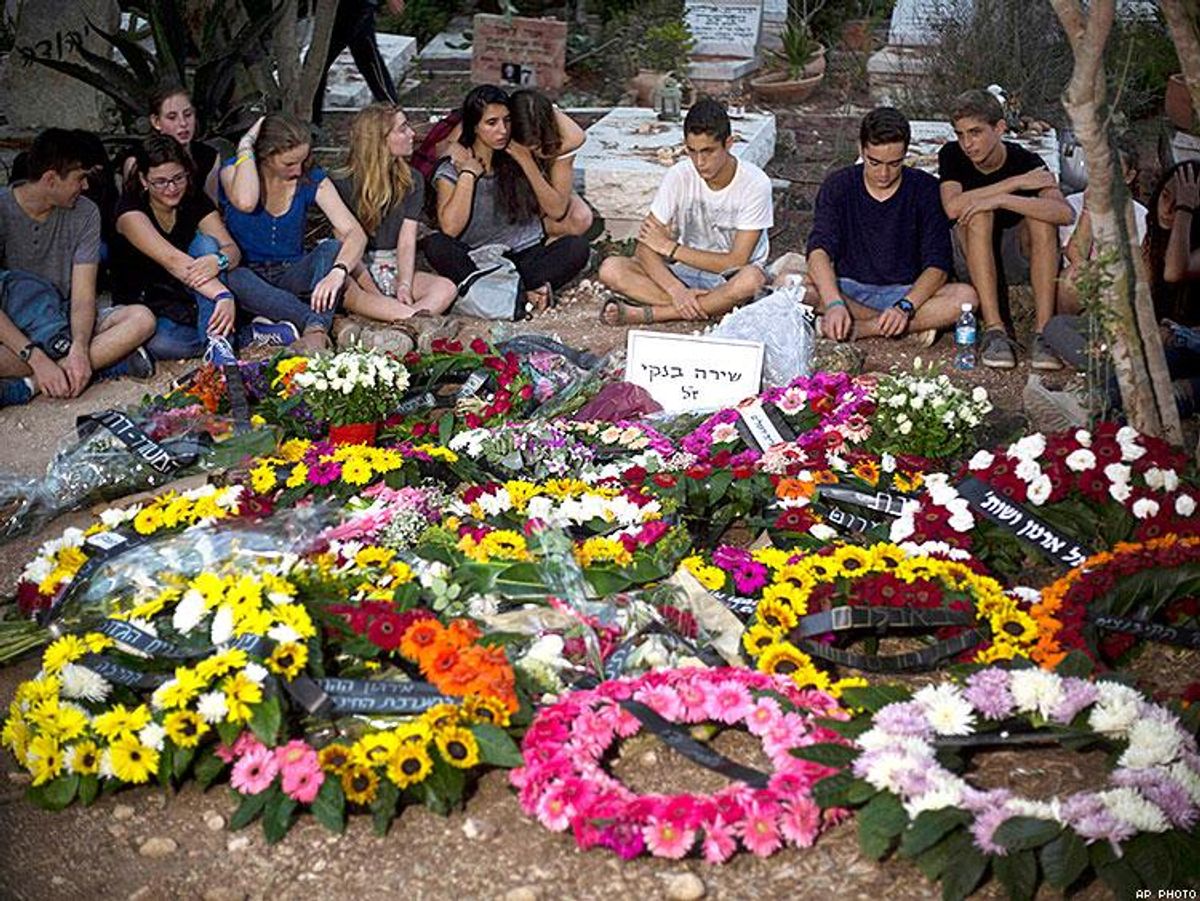Friends of slain Shira Banki mourn by her grave