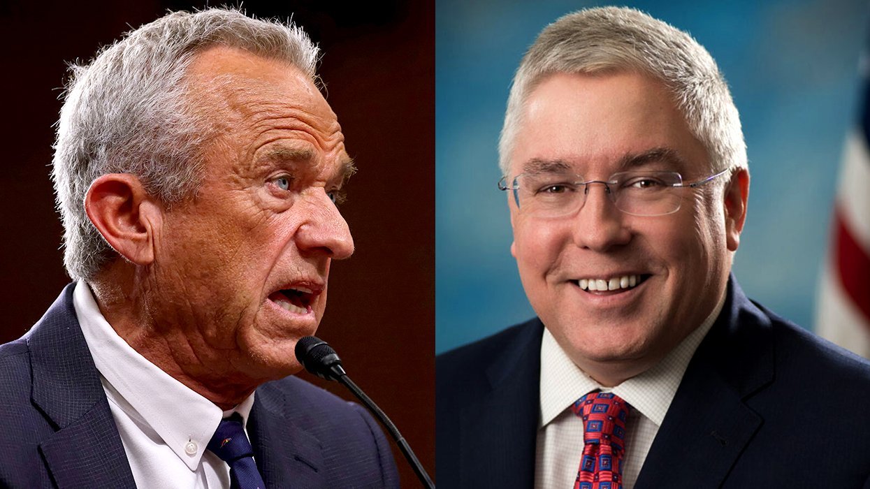 From left: Robert F. Kennedy Jr.; West Virginia Gov. Patrick Morrisey