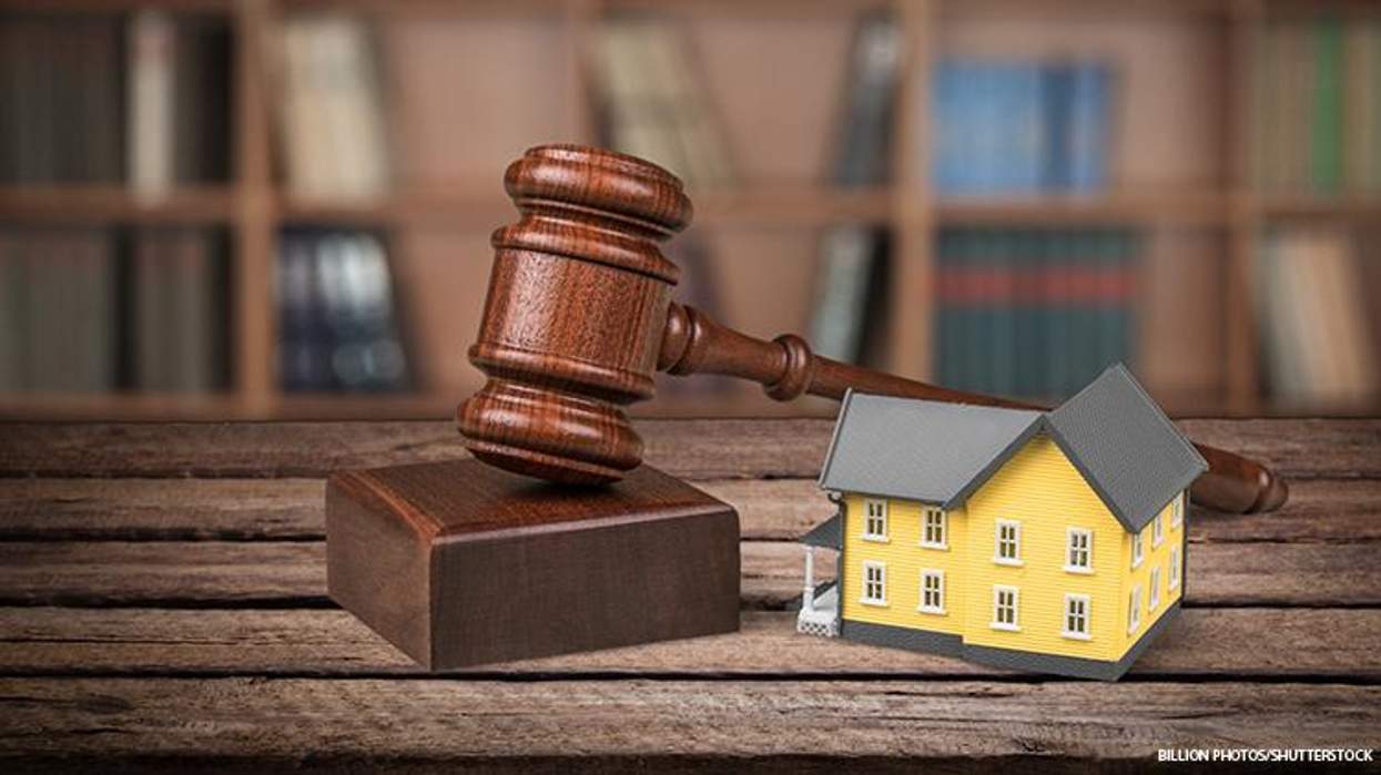 Gavel and house stock image