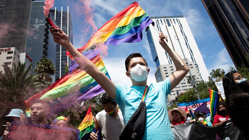 gay pride march Mexico City LGBTQ community rally parade protest transgender rights