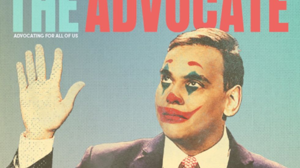 George Santos on the cover of The Advocate