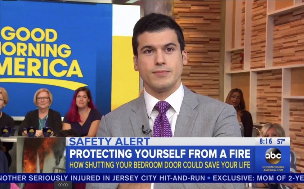 Gio Benitez tied one on.