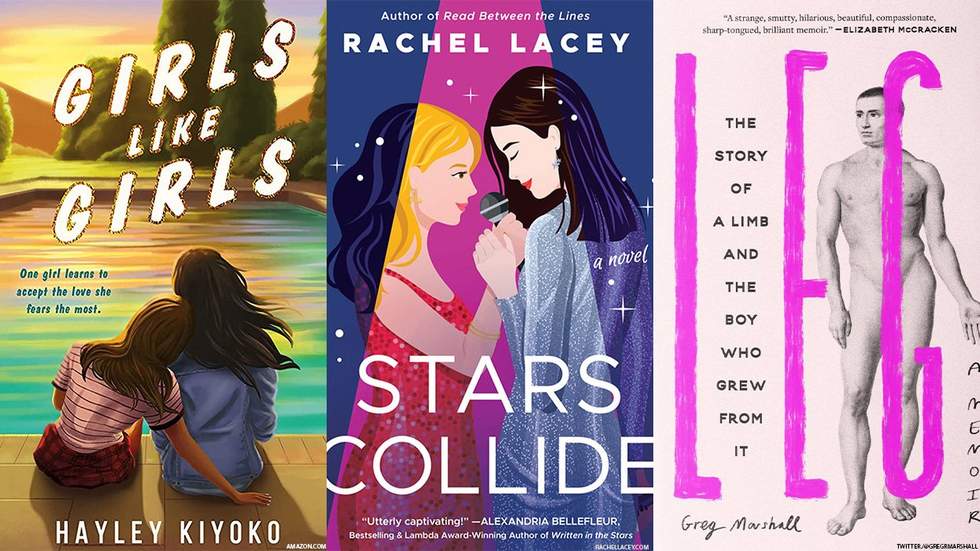 Girls Like Girls, Stars Collide, and Leg book covers