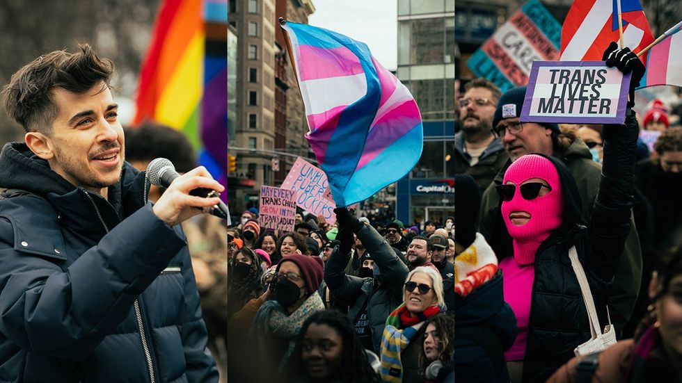 GLM Gender Liberation Movement Trans Transgender Youth Rally NYC New York City Union Square public protest protect trans kids trans lives matter