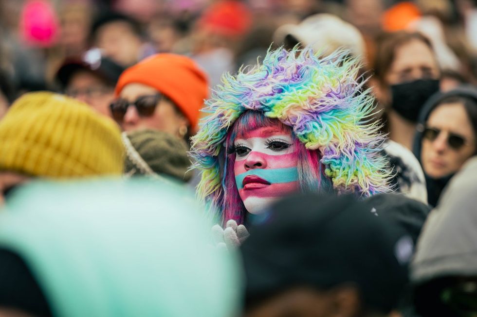 GLM Gender Liberation Movement Trans Transgender Youth Rally NYC New York City Union Square public protest protect trans kids trans lives matter