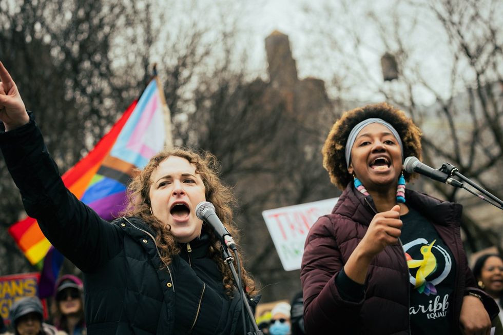 GLM Gender Liberation Movement Trans Transgender Youth Rally NYC New York City Union Square public protest protect trans kids trans lives matter