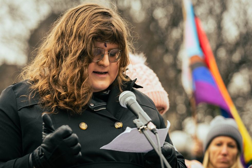 GLM Gender Liberation Movement Trans Transgender Youth Rally NYC New York City Union Square public protest protect trans kids trans lives matter