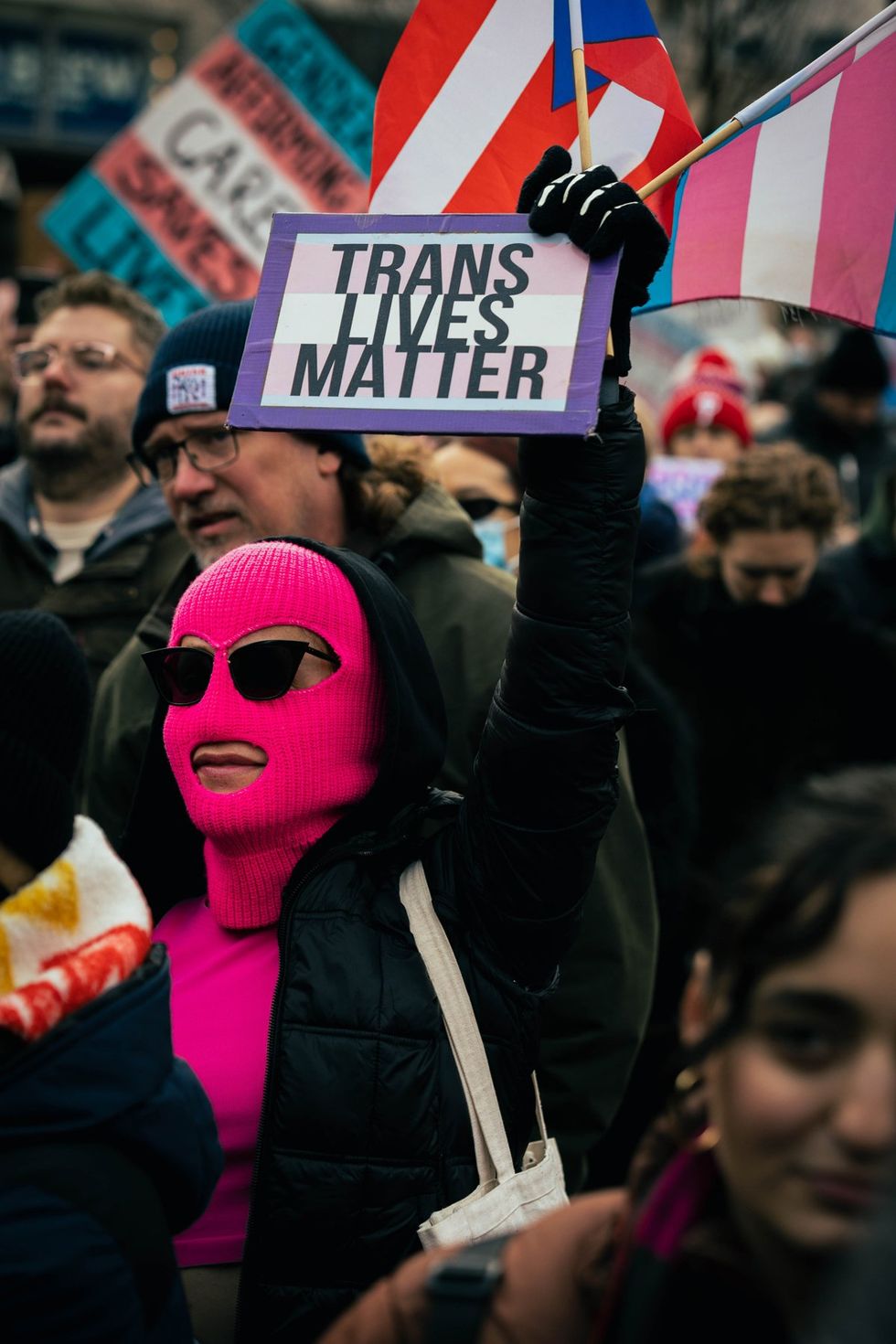 GLM Gender Liberation Movement Trans Transgender Youth Rally NYC New York City Union Square public protest protect trans kids trans lives matter