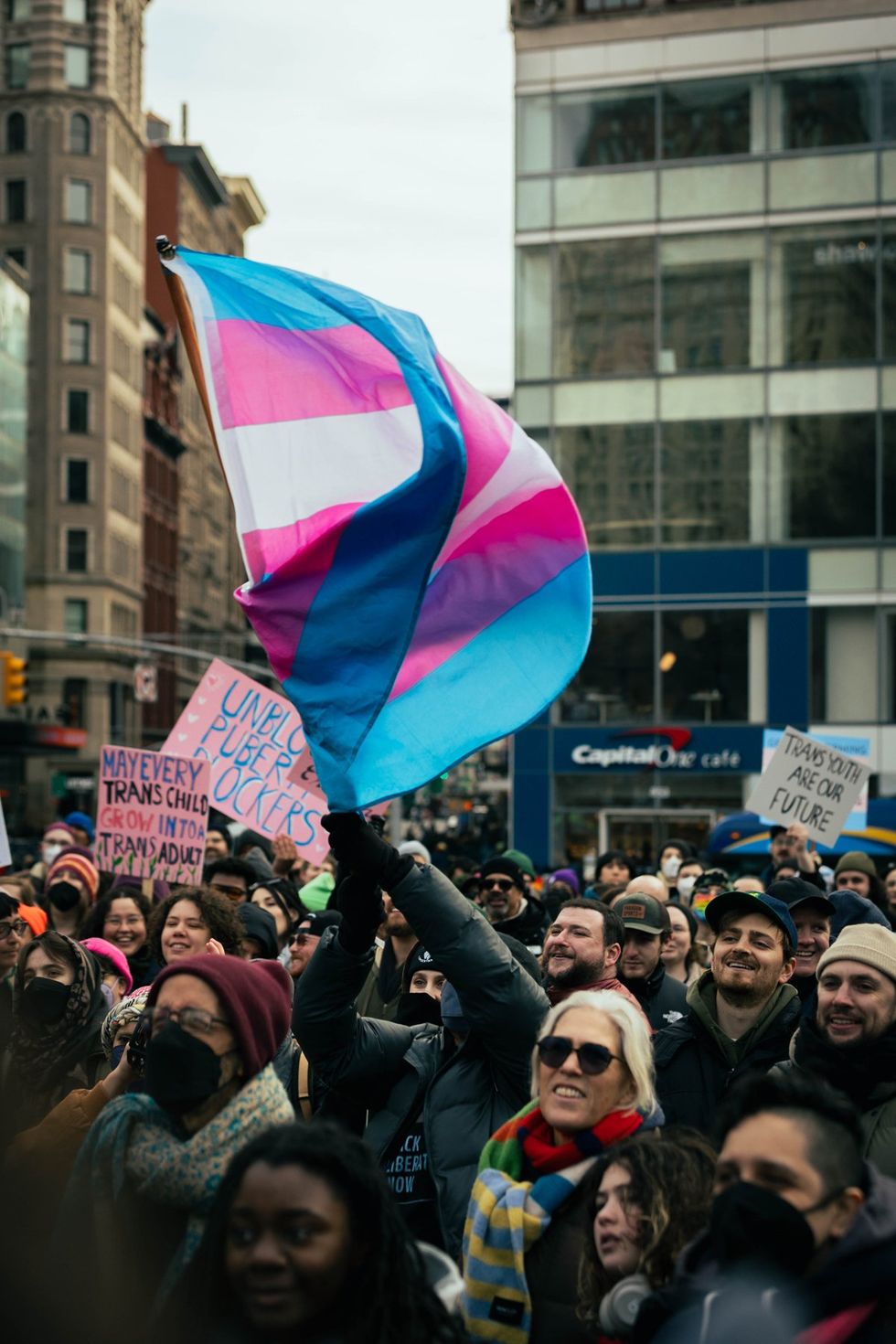 GLM Gender Liberation Movement Trans Transgender Youth Rally NYC New York City Union Square public protest protect trans kids trans lives matter