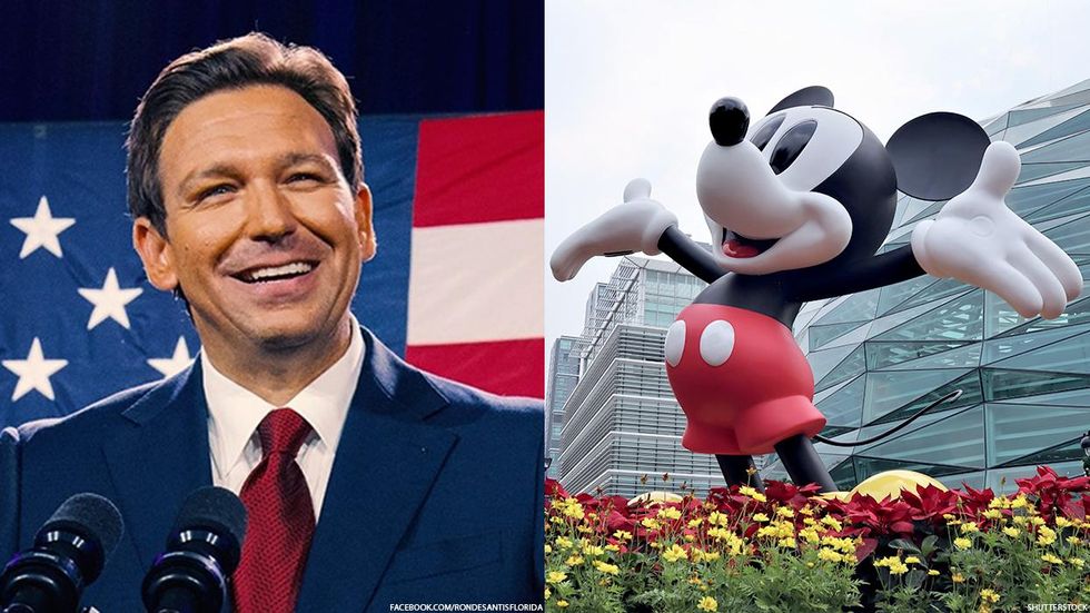 Gov. Ron DeSantis and Mickey Mouse
