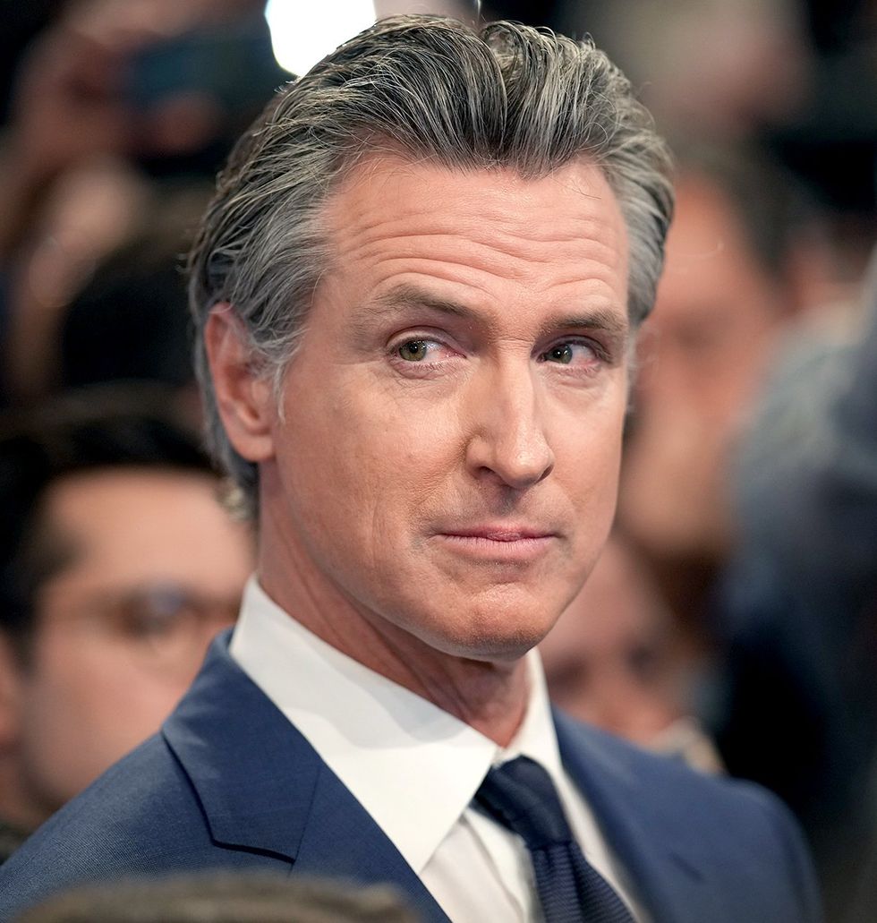 Governor Gavin Newsom spin room following CNN Presidential Debate vice president picks LGBTQ records list photo gallery