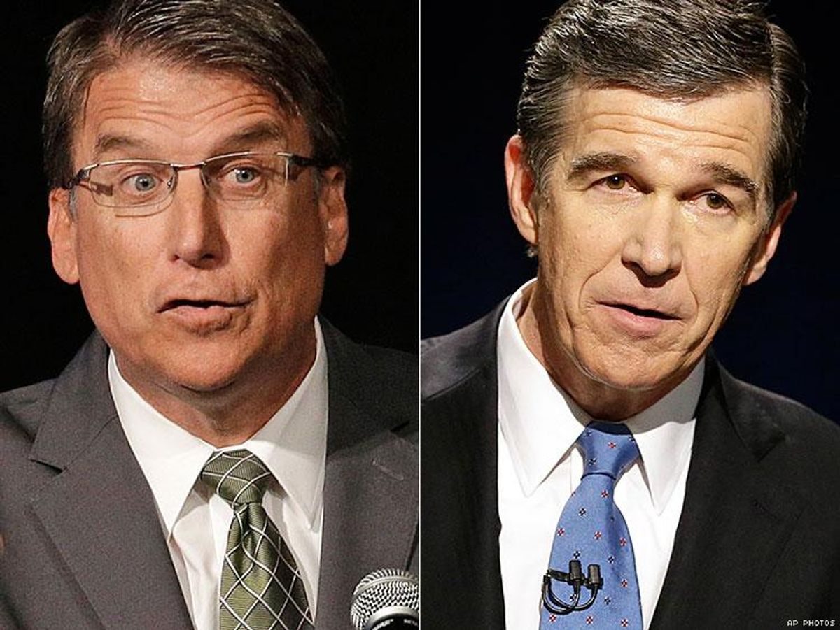 Governor Pat McCrory and Democratic gubernatorial candidate Roy Cooper