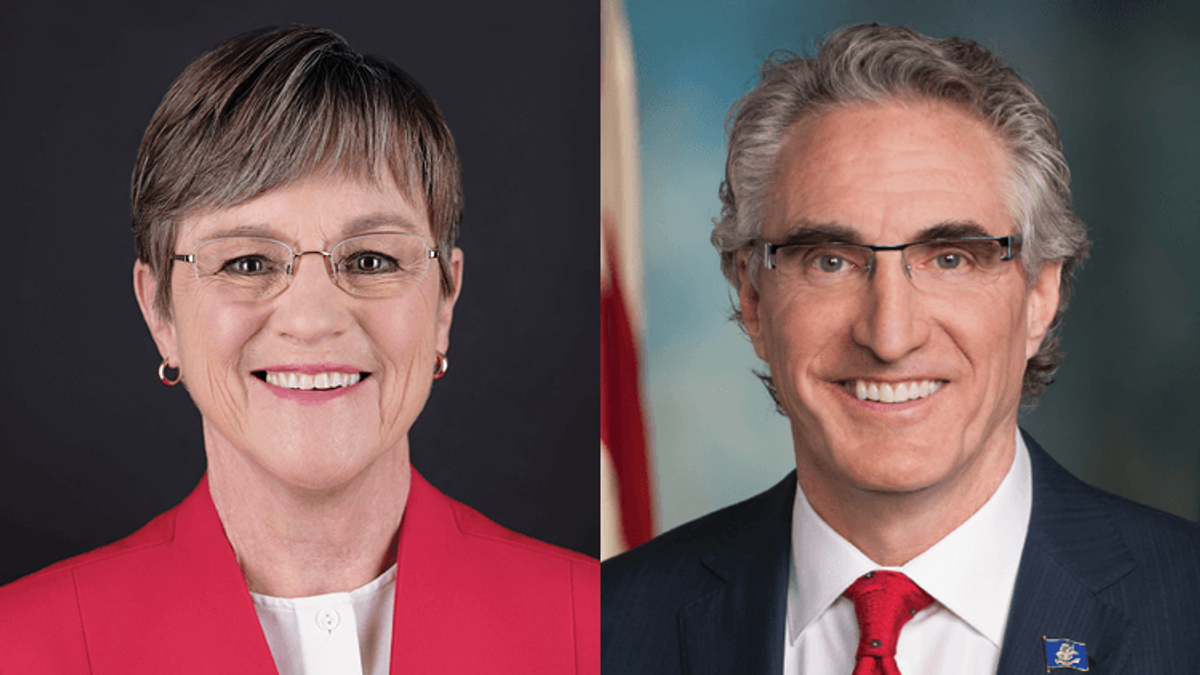 Governors Laura Kelly and Doug Burgum