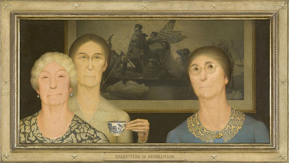 Grant Wood, Daughters of Revolution, 1932.