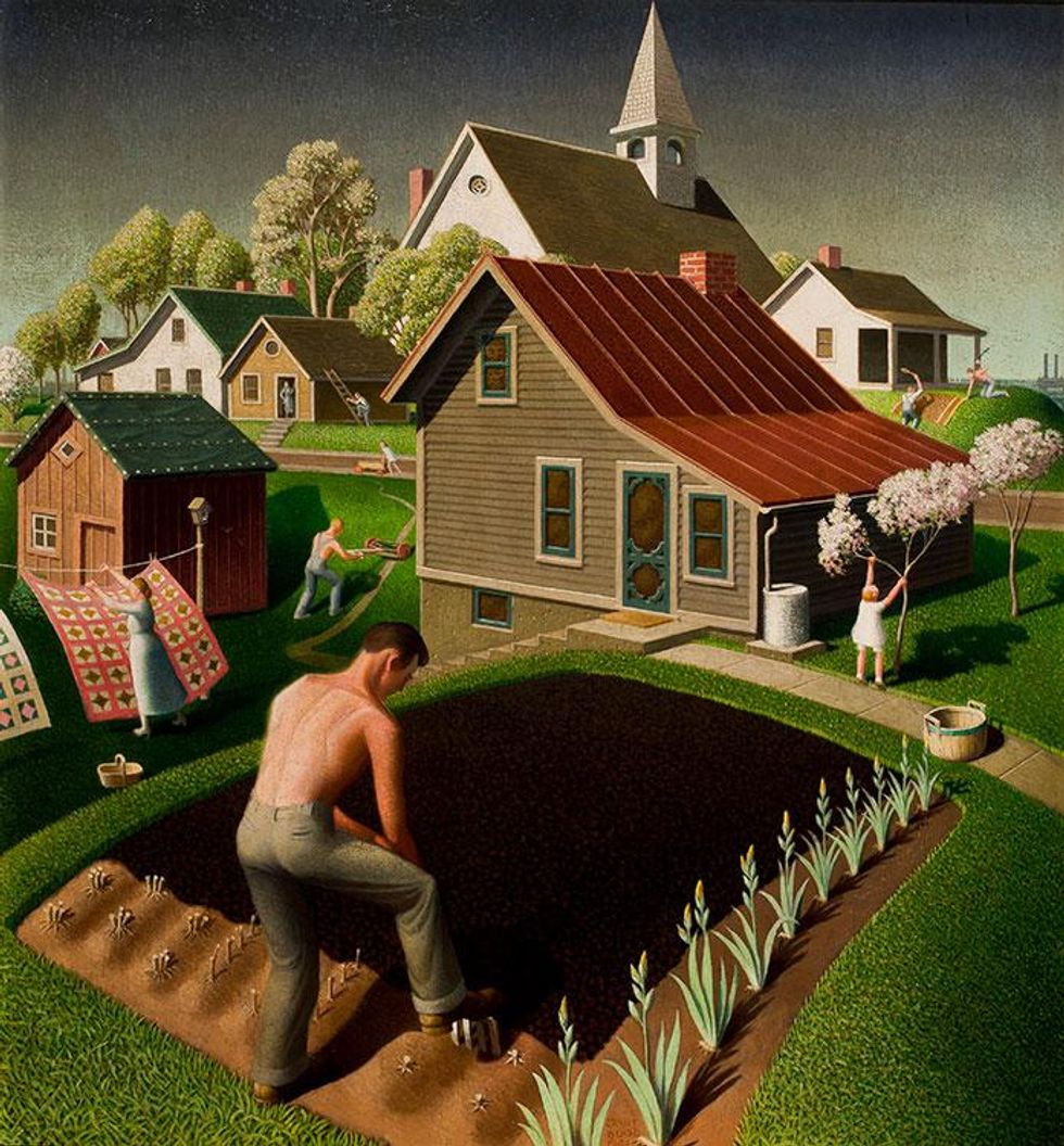 Grant Wood, Spring in Town, 1941.