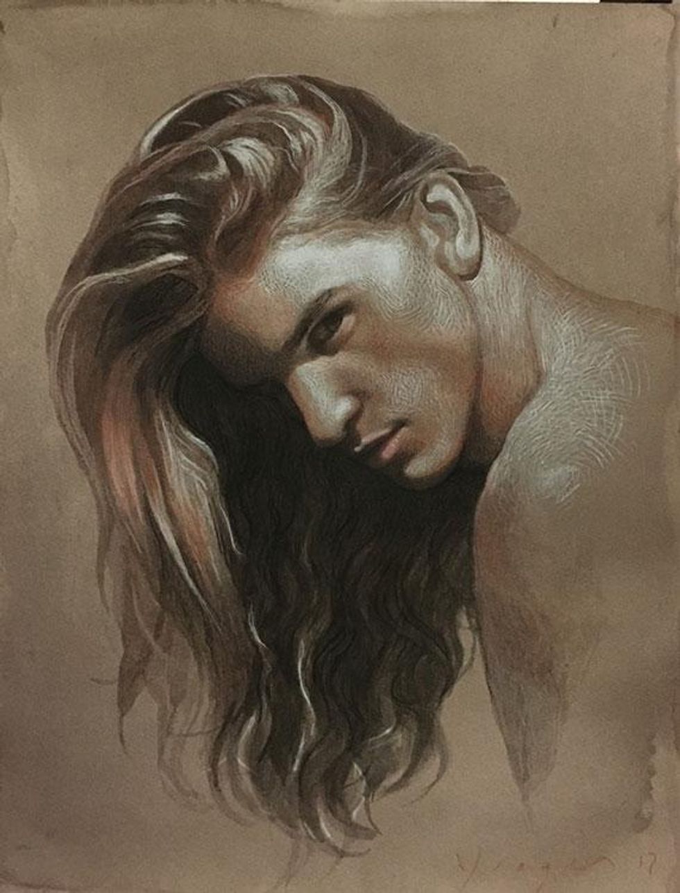 'Grayson portrait' 11"x14" Ink and charcoal 2017