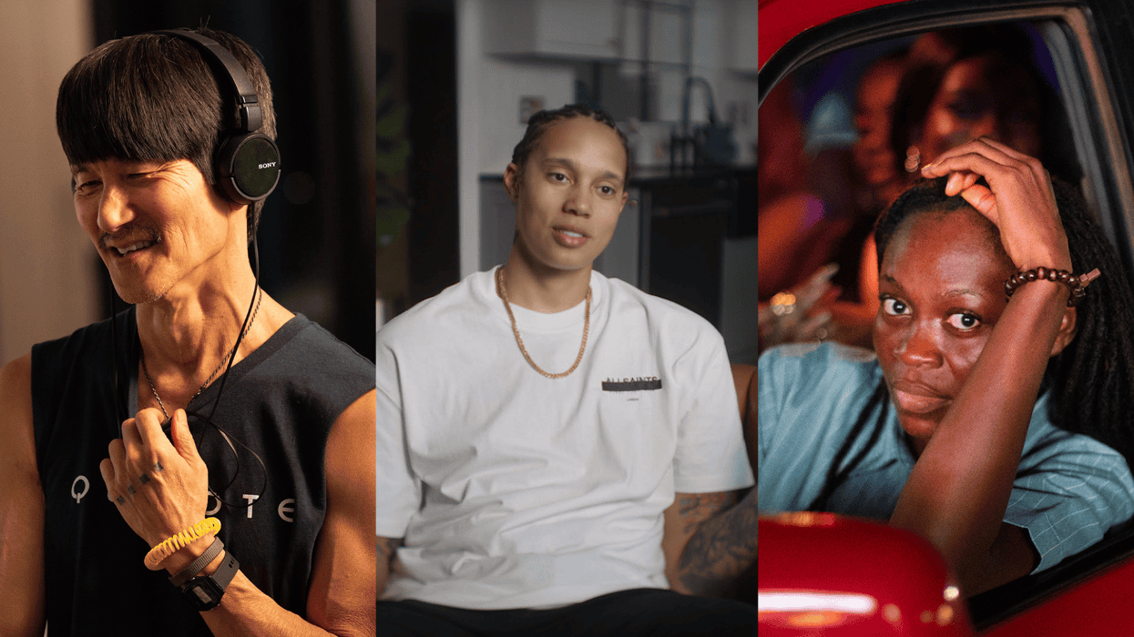 Gregg Araki, Brittney Griner, and a still from the film LADY